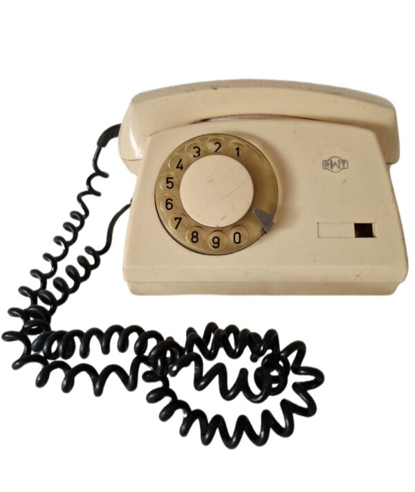 Baltas dekoratyvinis telefonas